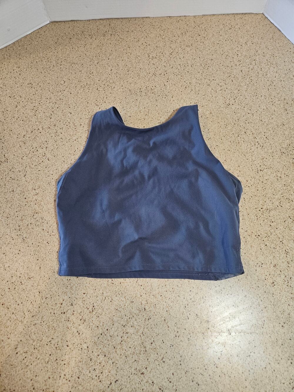 Avia High-Neck Trainer Crop Sports Bra Navy Blue Medium Support - M